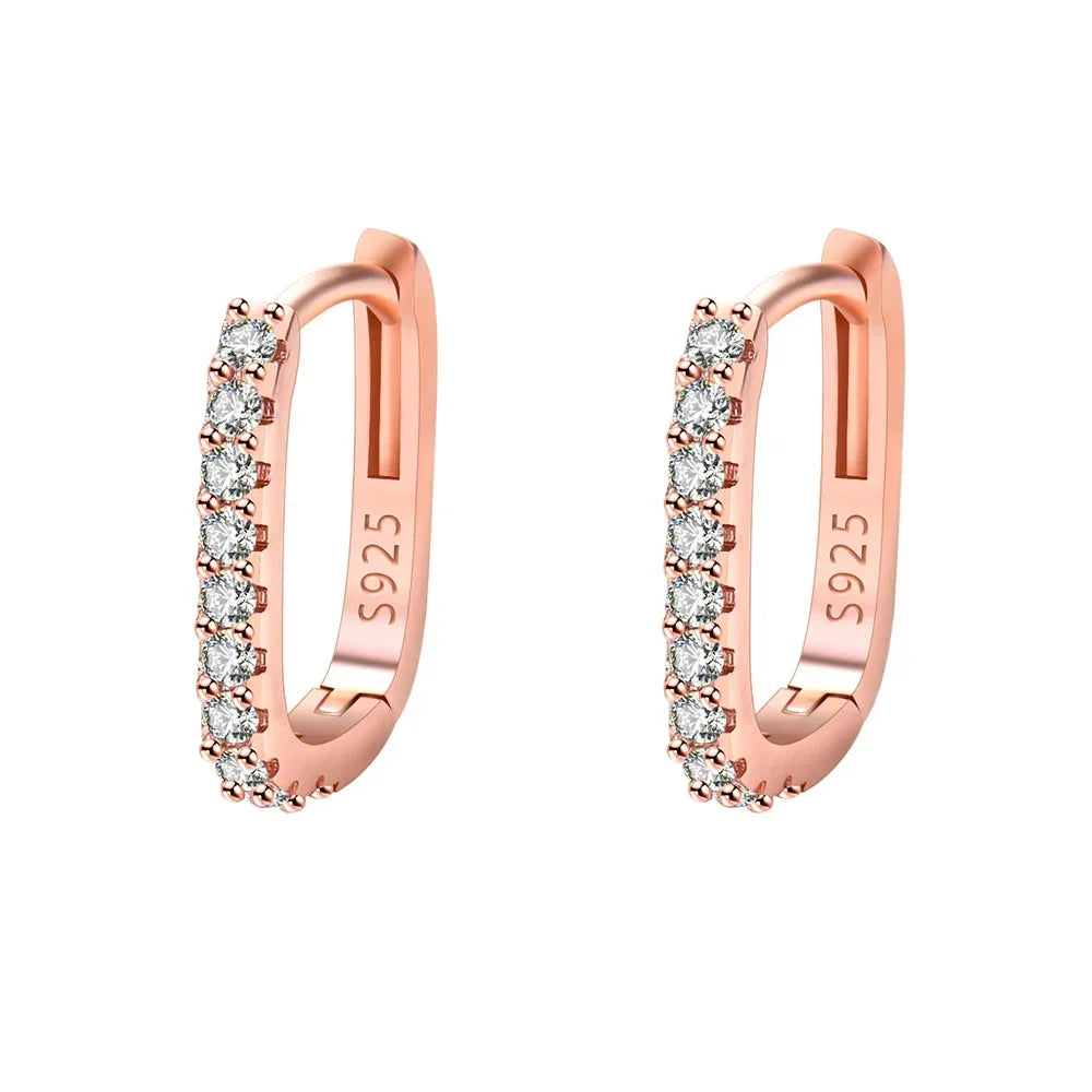 Aurelux Eternal Crystal Huggie Earrings
