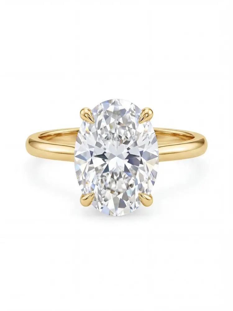 Luxury Oval Zircon Engagement Ring