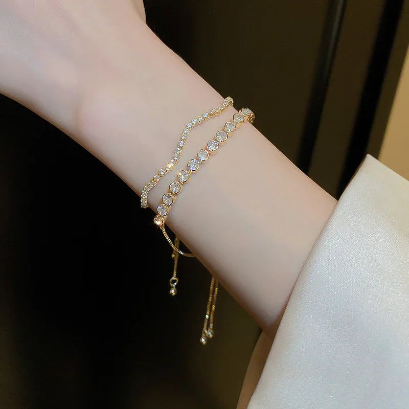 Wave & Glow Layered Bracelet Set – Limited Edition