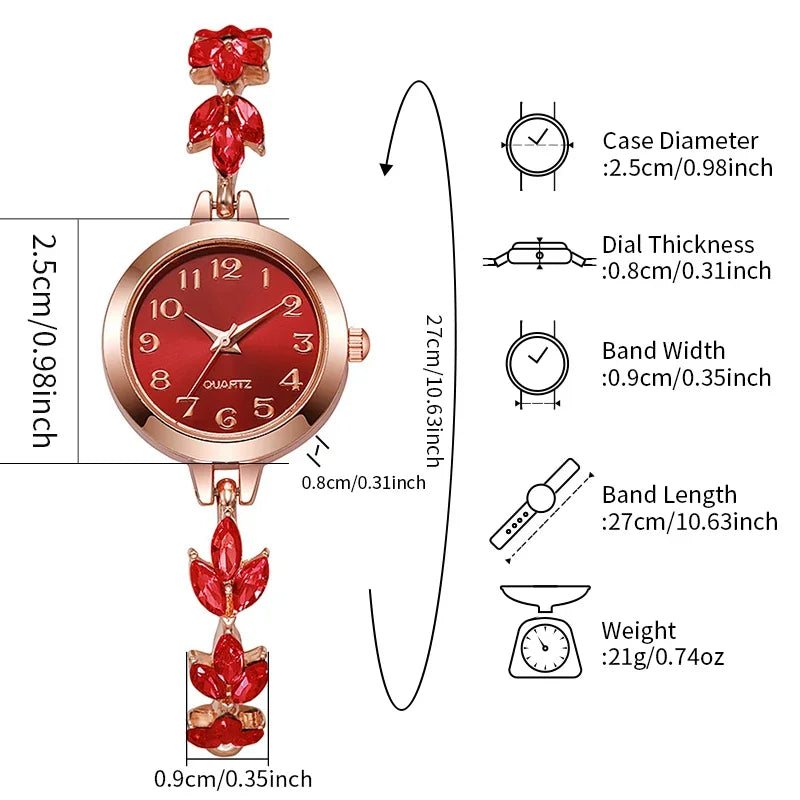 Elegant Crystal Bracelet Watch