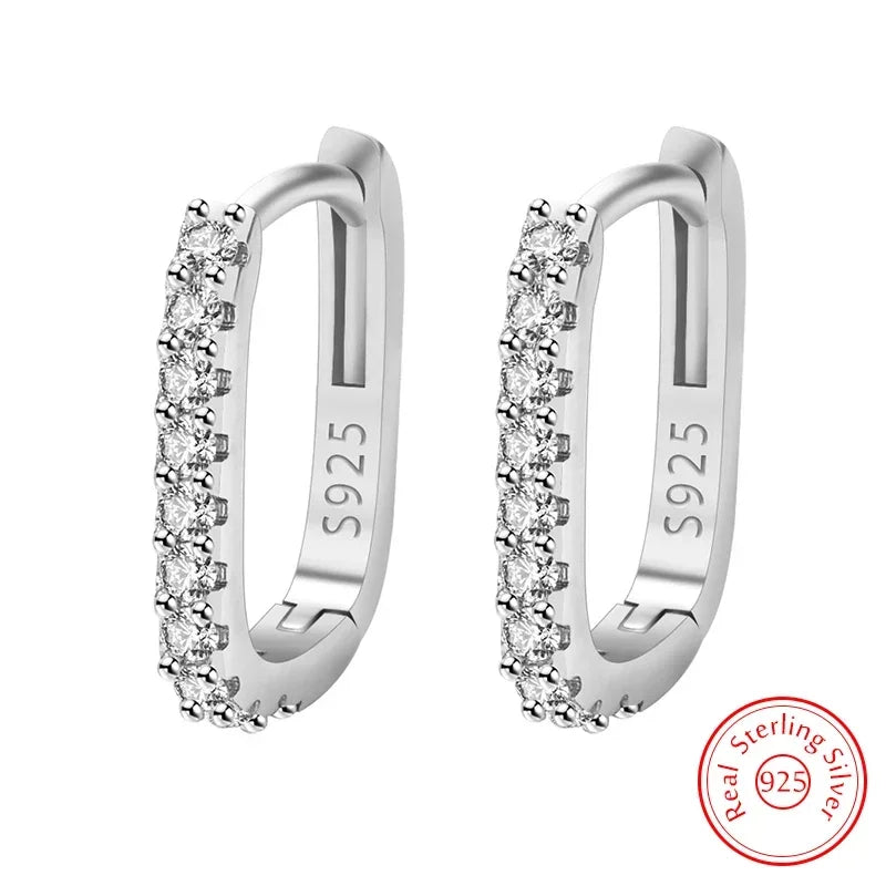 Aurelux Eternal Crystal Huggie Earrings
