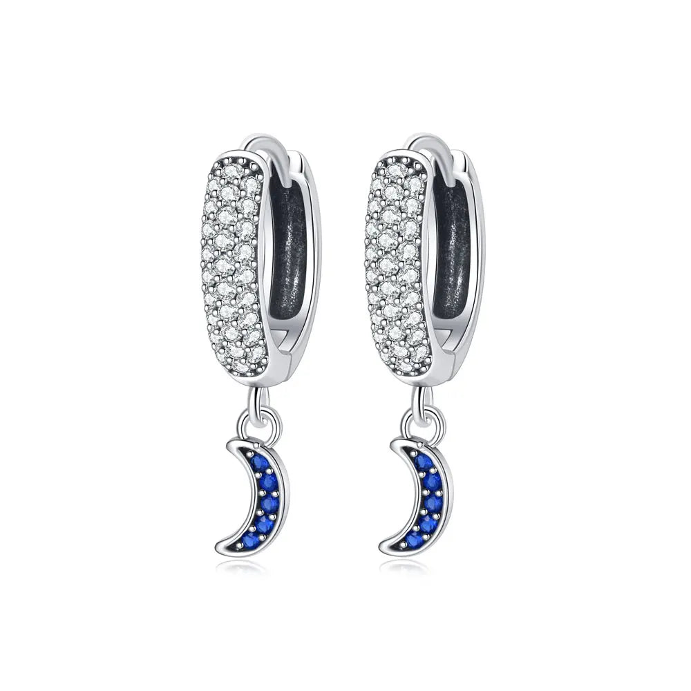 925 Sterling Silver Heart Hoop Earrings
