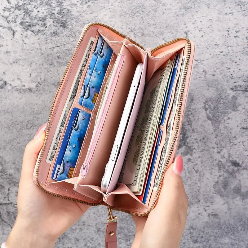 AURELUX Luxe Zip Clutch & Wallet