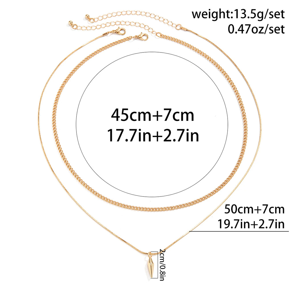 Urban Rivet Layered Necklace Set – Limited Edition