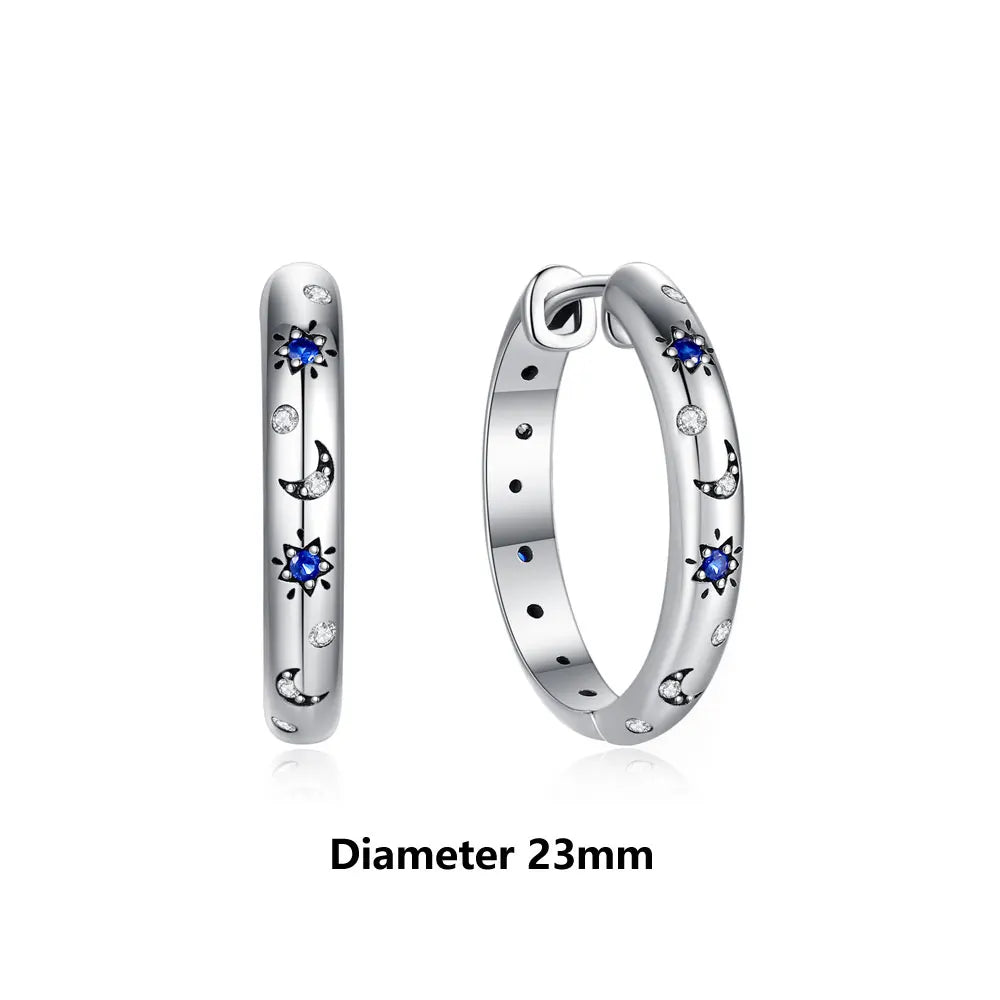 925 Sterling Silver Heart Hoop Earrings