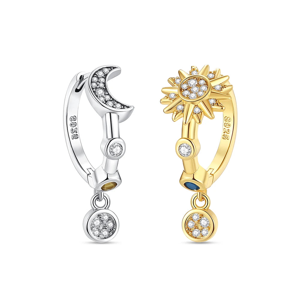 925 Sterling Silver Heart Hoop Earrings
