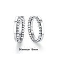 925 Sterling Silver Heart Hoop Earrings