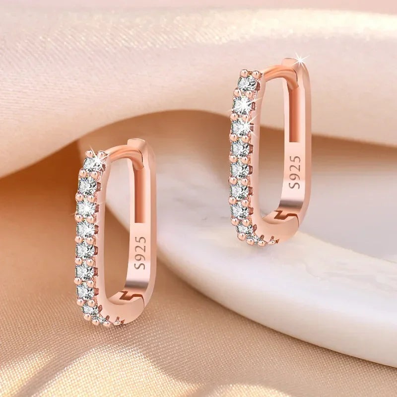 Aurelux Eternal Crystal Huggie Earrings