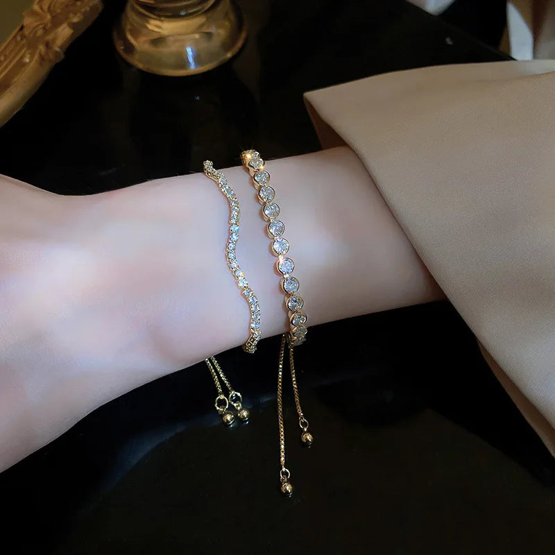 Wave & Glow Layered Bracelet Set – Limited Edition