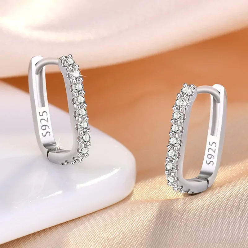 Aurelux Eternal Crystal Huggie Earrings