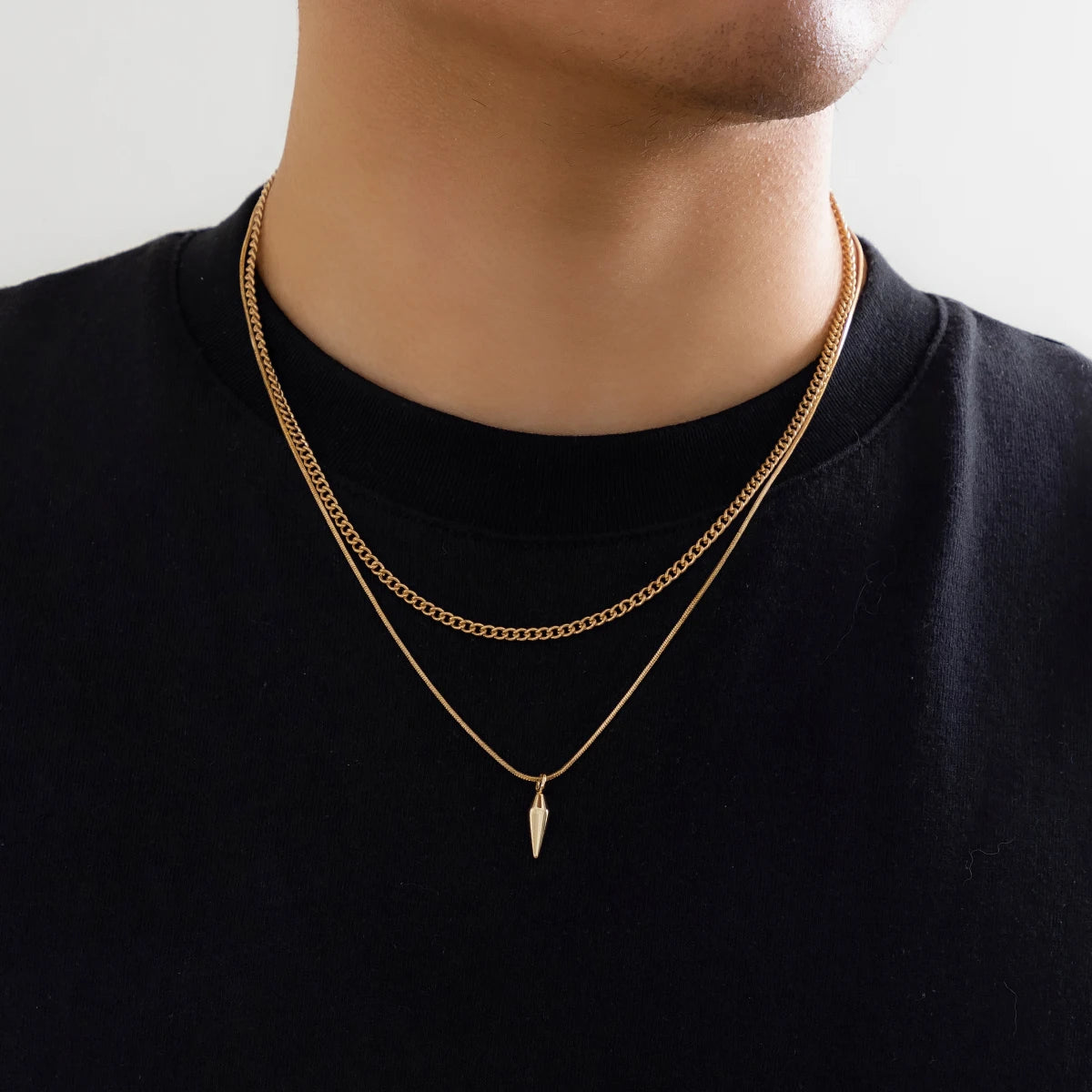 Urban Rivet Layered Necklace Set – Limited Edition