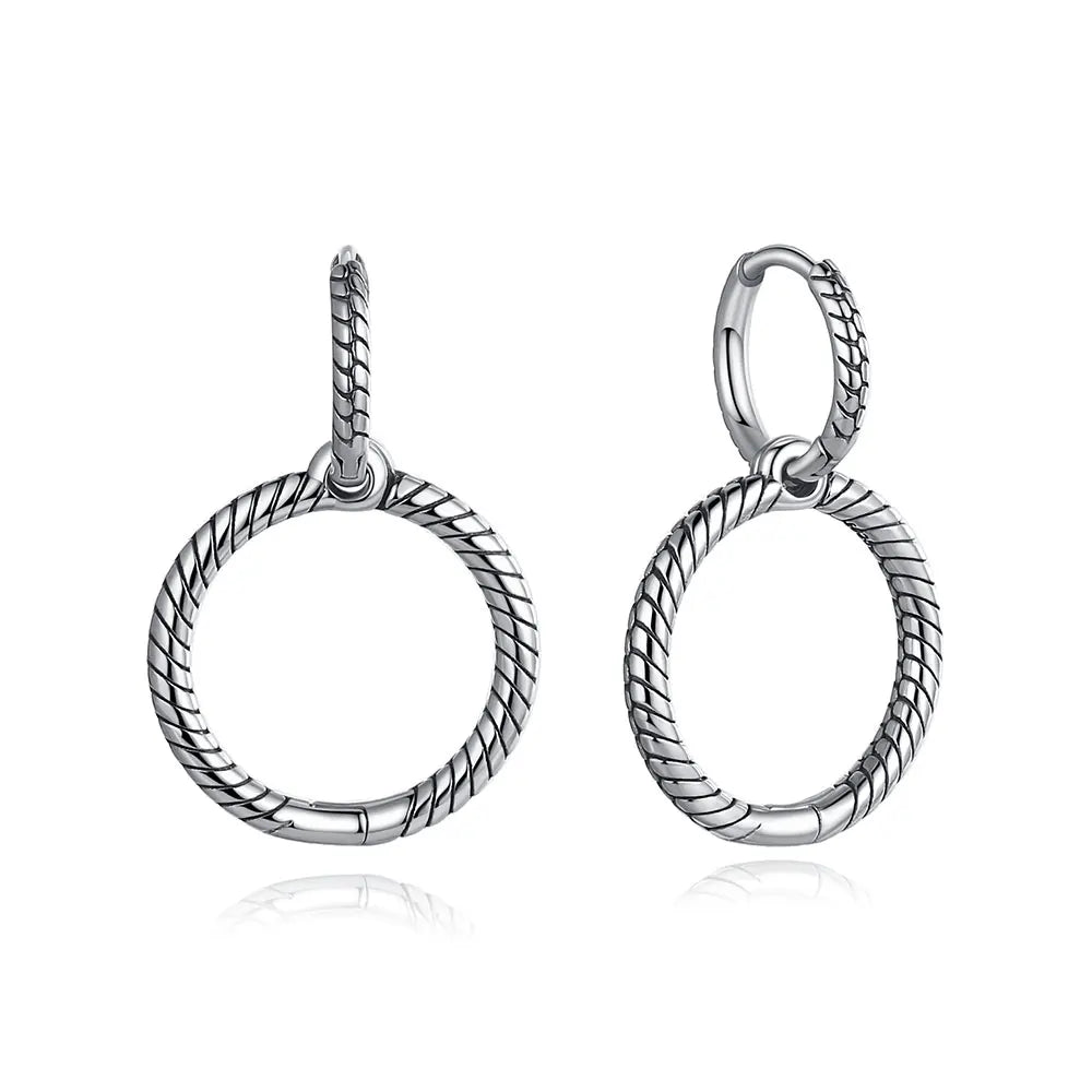 925 Sterling Silver Heart Hoop Earrings