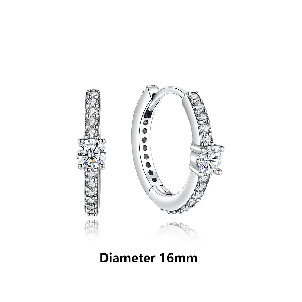 925 Sterling Silver Heart Hoop Earrings