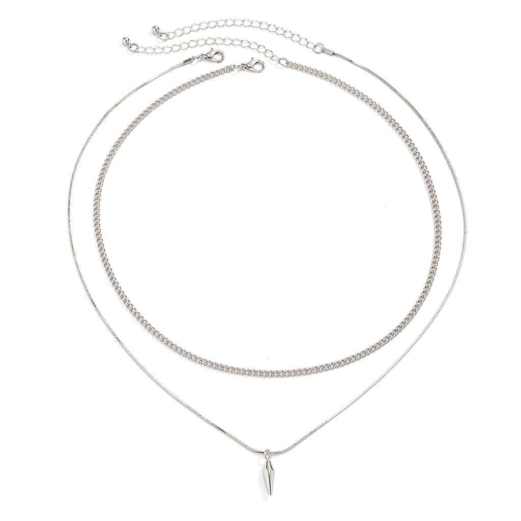 Urban Rivet Layered Necklace Set – Limited Edition
