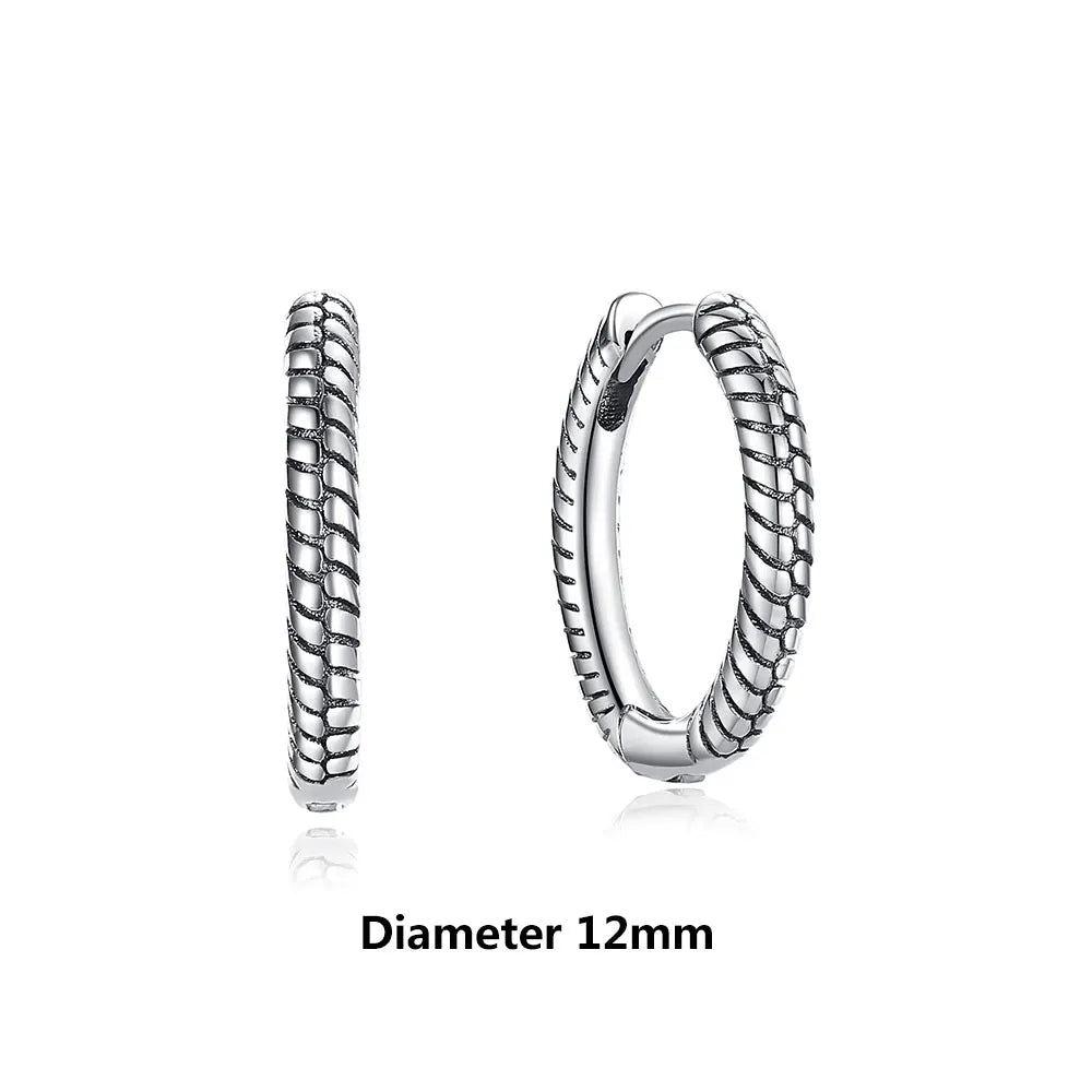 925 Sterling Silver Heart Hoop Earrings