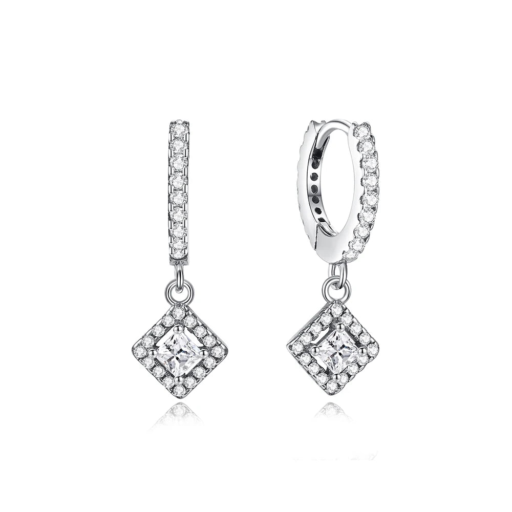 925 Sterling Silver Heart Hoop Earrings