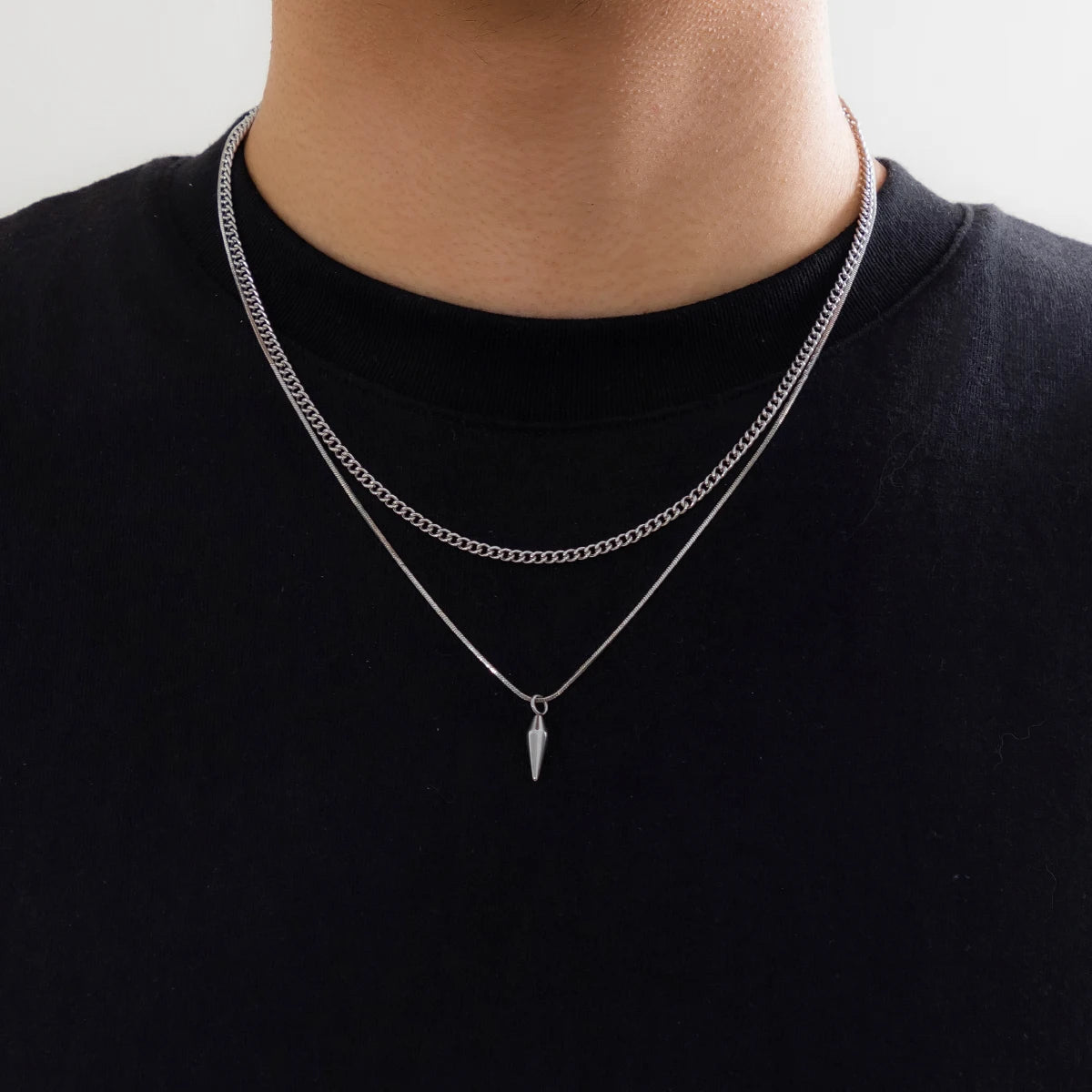 Urban Rivet Layered Necklace Set – Limited Edition