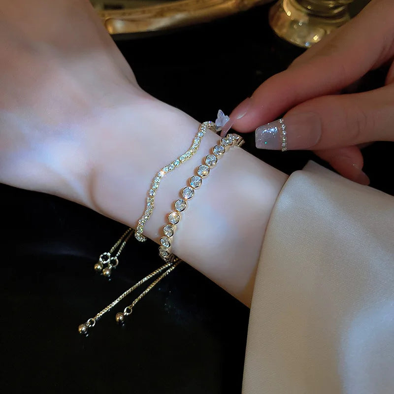 Wave & Glow Layered Bracelet Set – Limited Edition