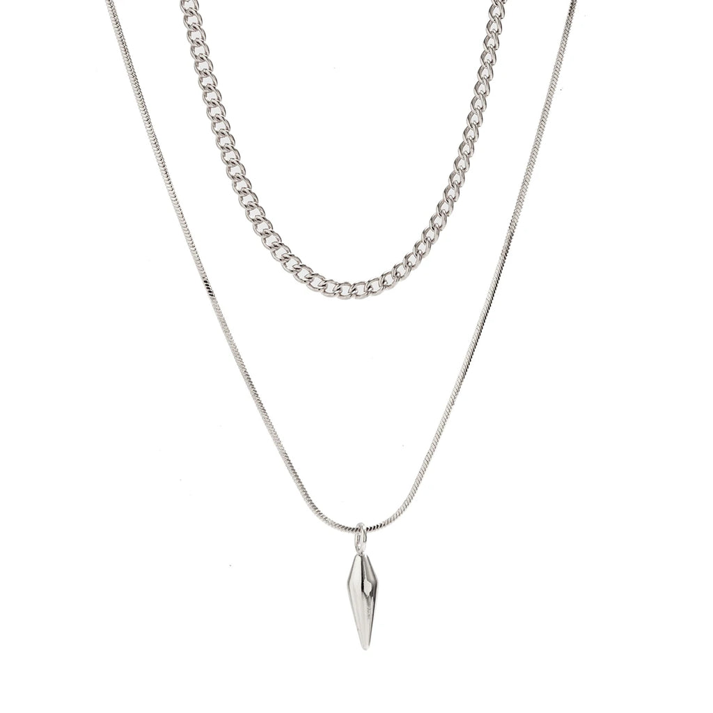 Urban Rivet Layered Necklace Set – Limited Edition