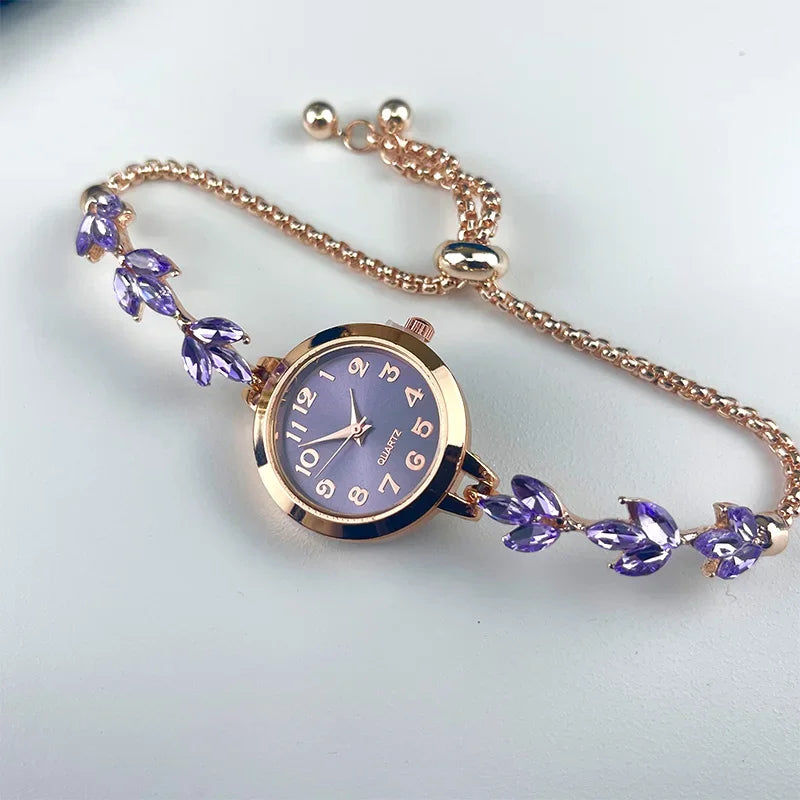 Elegant Crystal Bracelet Watch