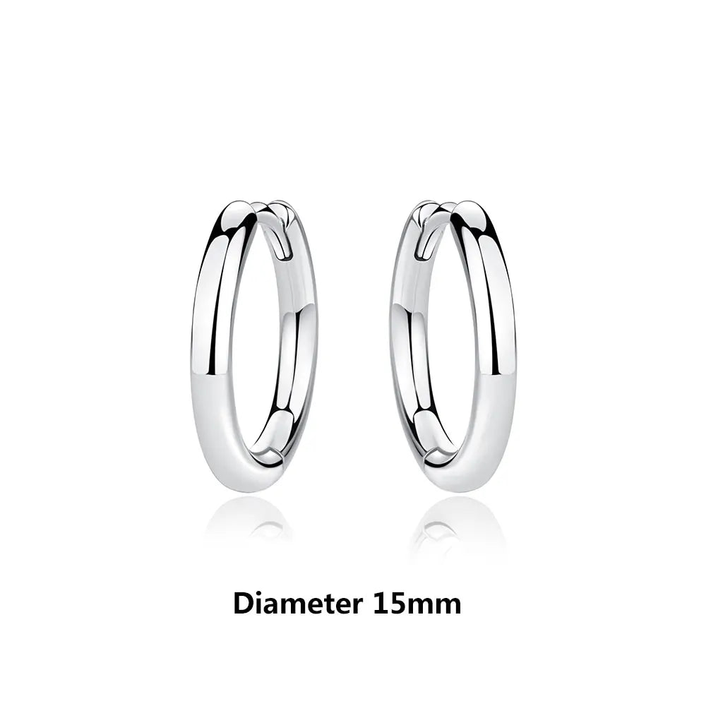 925 Sterling Silver Heart Hoop Earrings