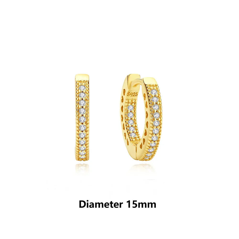 925 Sterling Silver Heart Hoop Earrings
