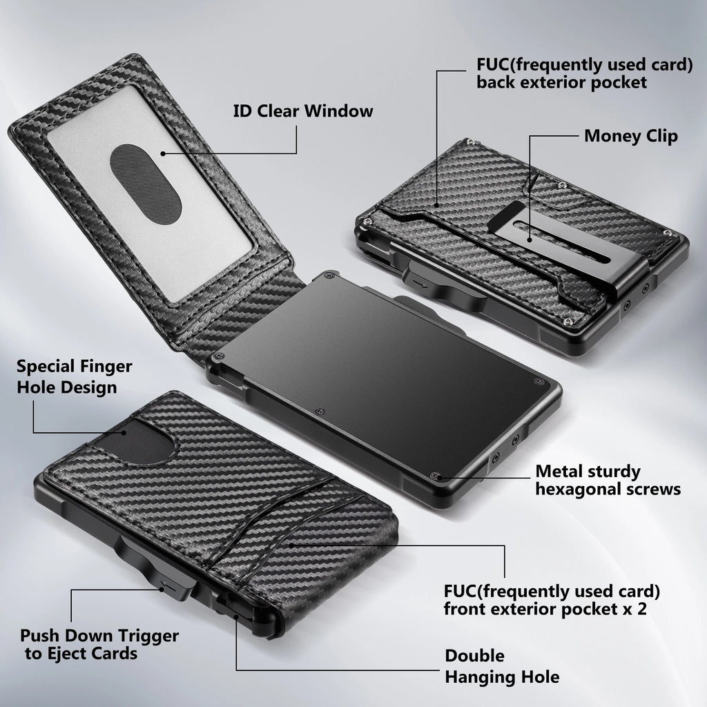 AURELUX™ Carbon Elite RFID Wallet
