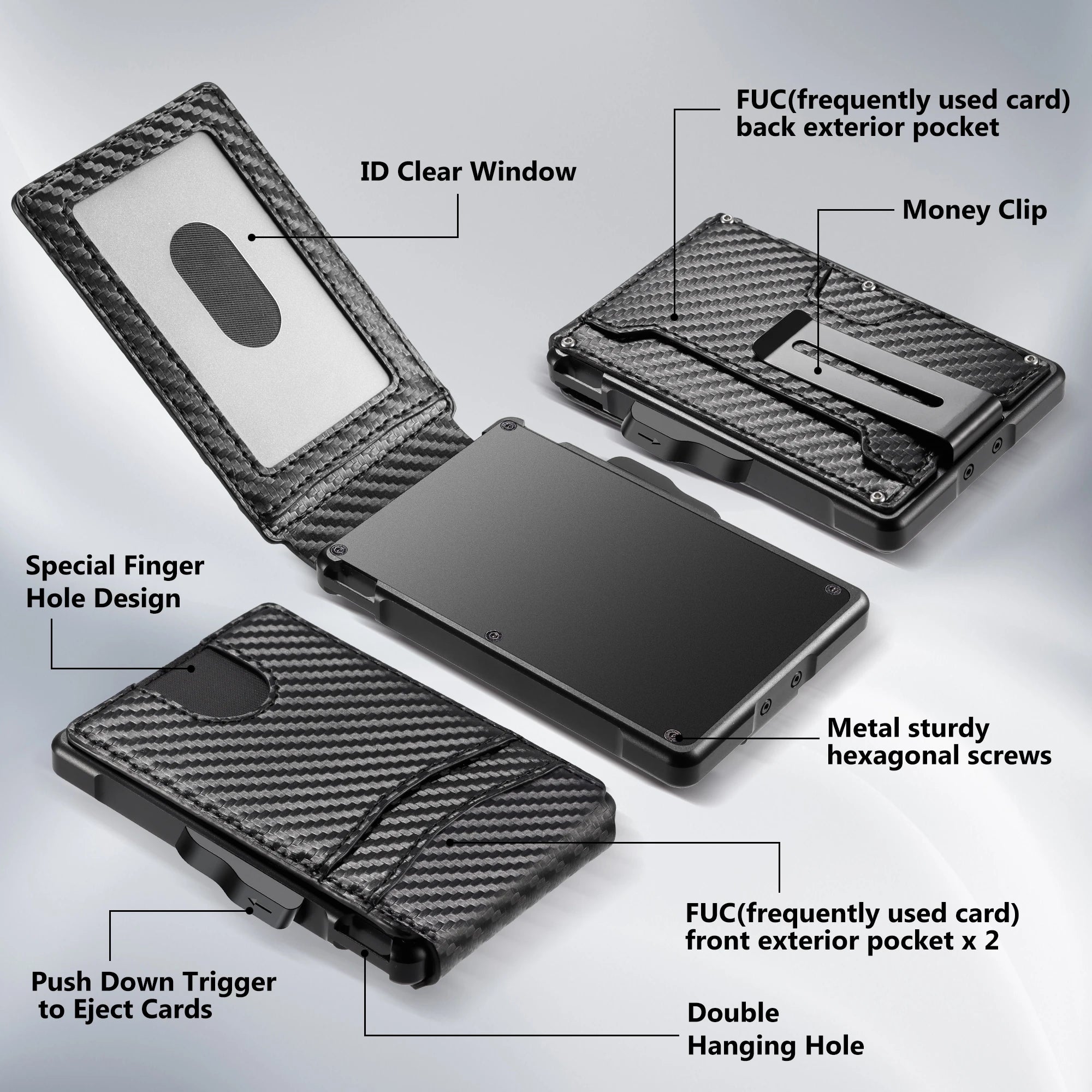 AURELUX™ Carbon Elite RFID Wallet